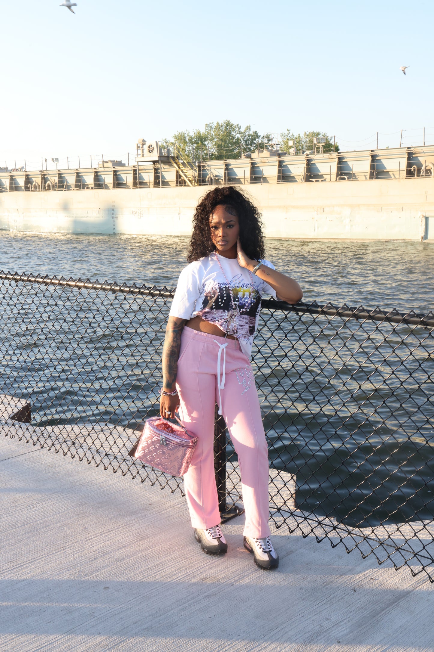 Pink WF Rhinestone Joggers