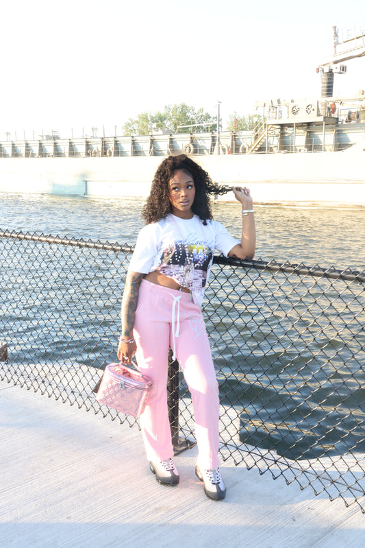 Pink WF Rhinestone Joggers