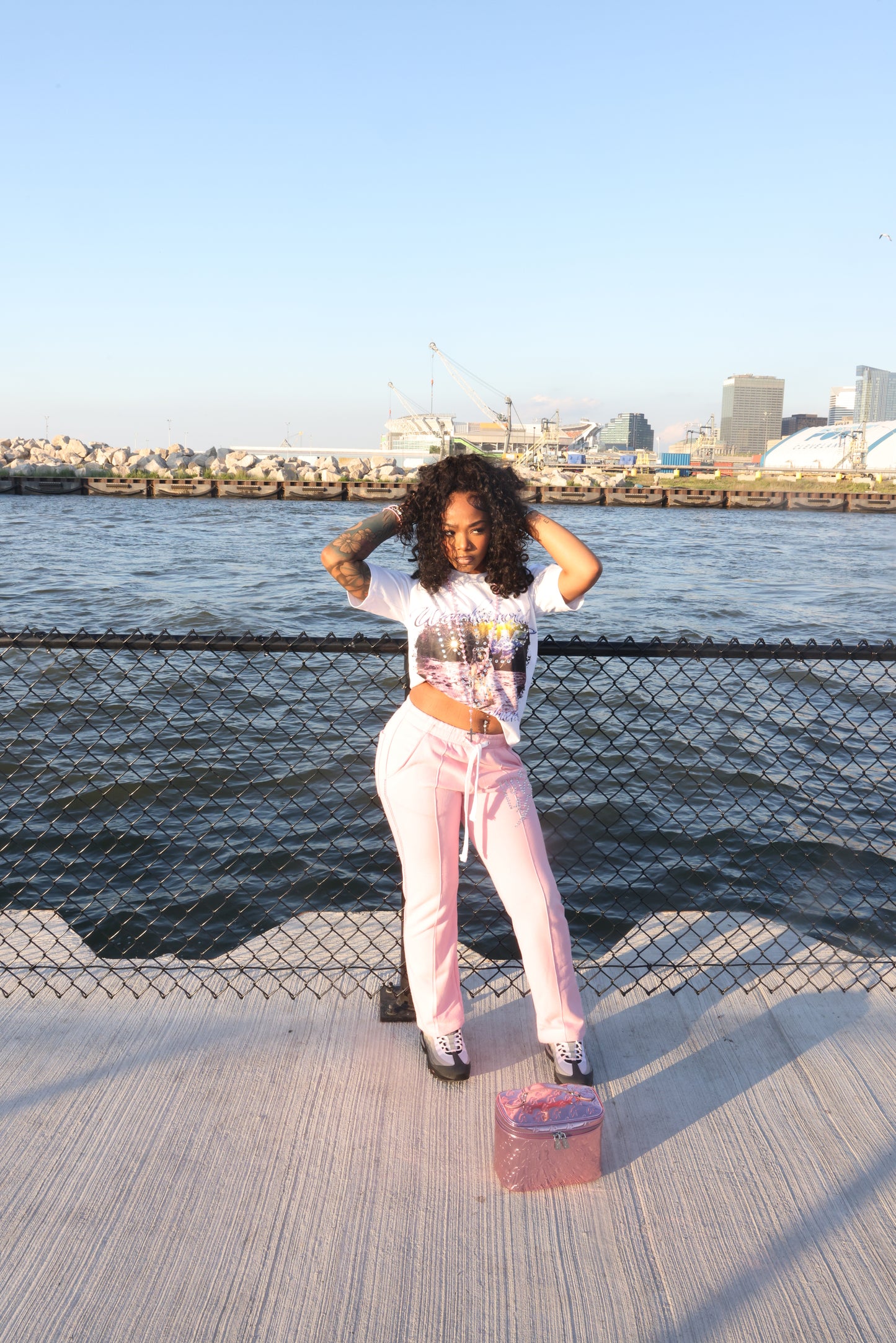 Pink WF Rhinestone Joggers